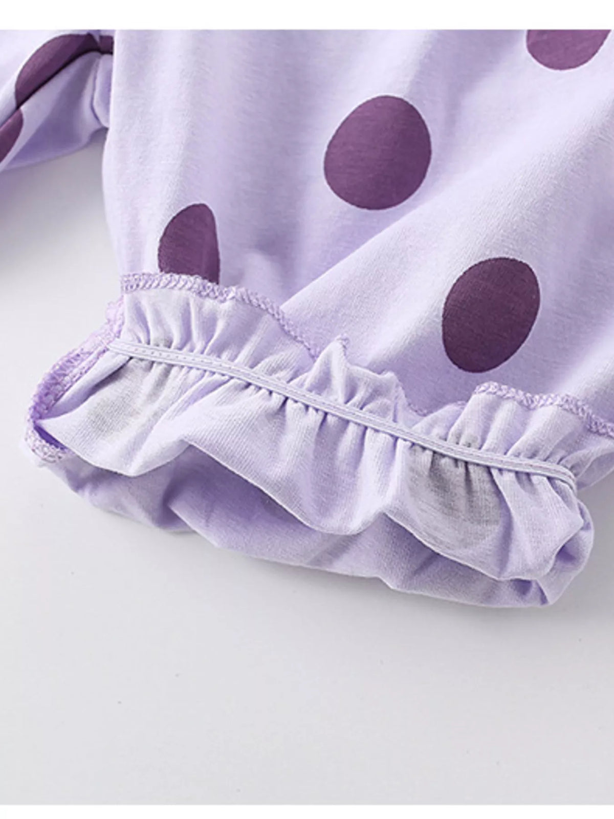 Children's Polka Dot Ruffle Sleeve Top & Shorts Set