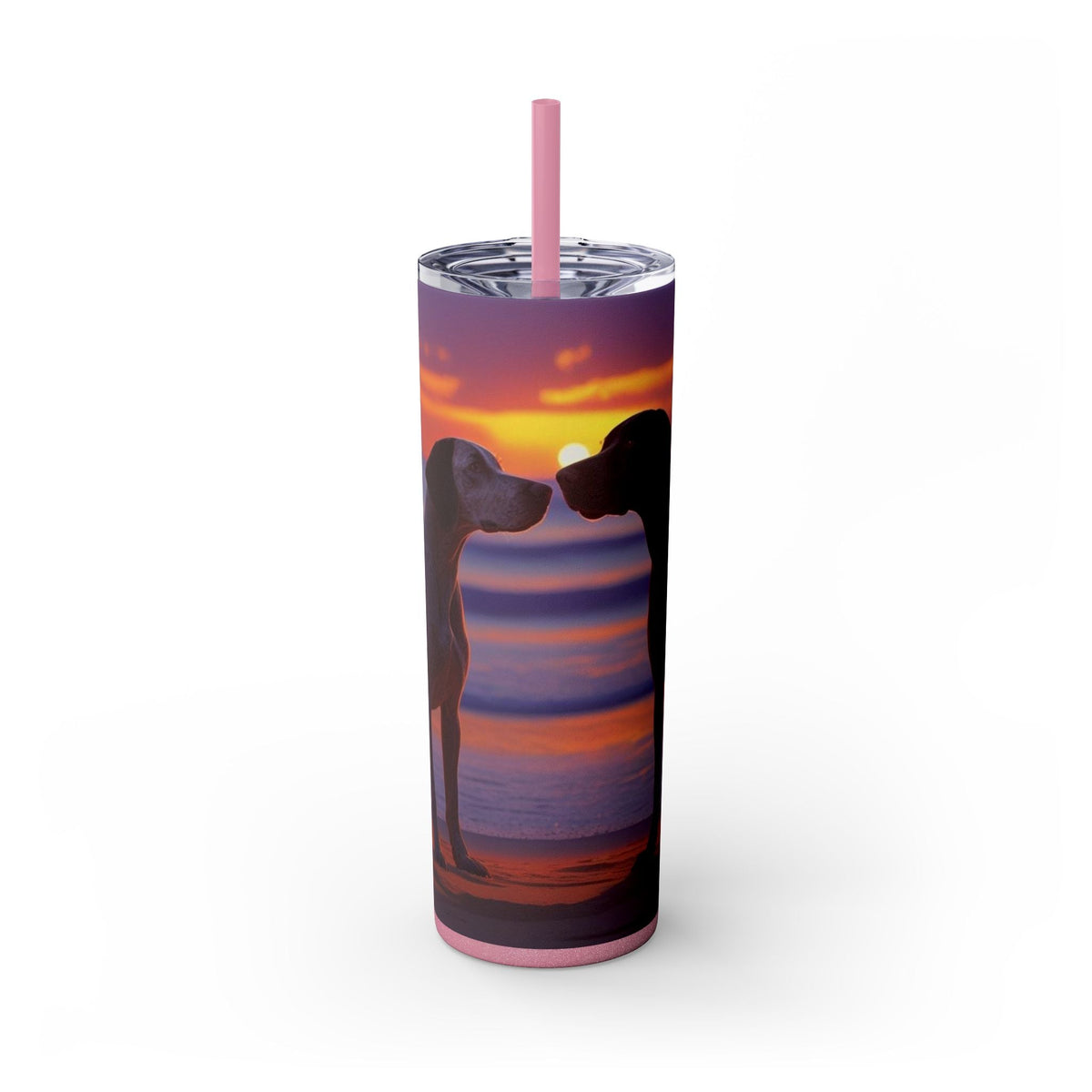 Skinny Tumbler with Straw – 20 oz Stainless Steel Cup