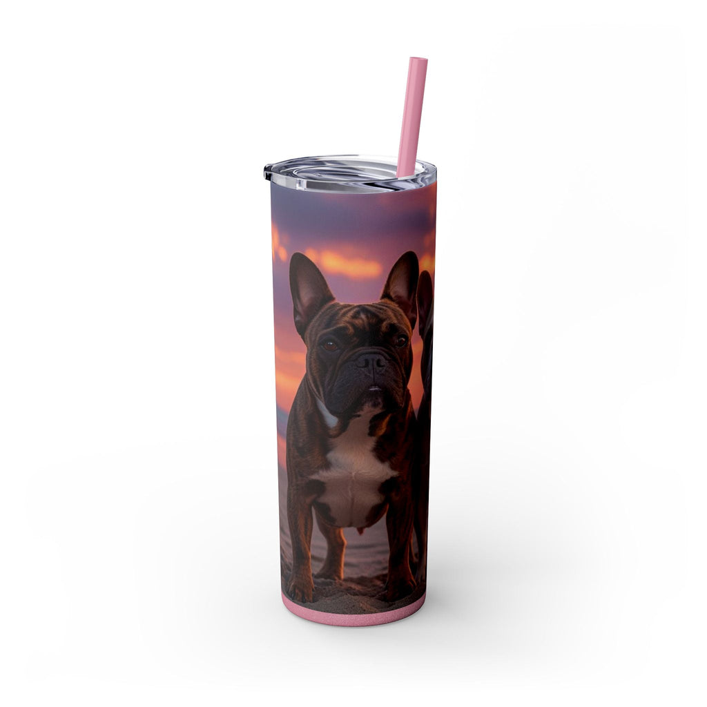 Skinny Tumbler with Straw – 20 oz Stainless Steel Cup