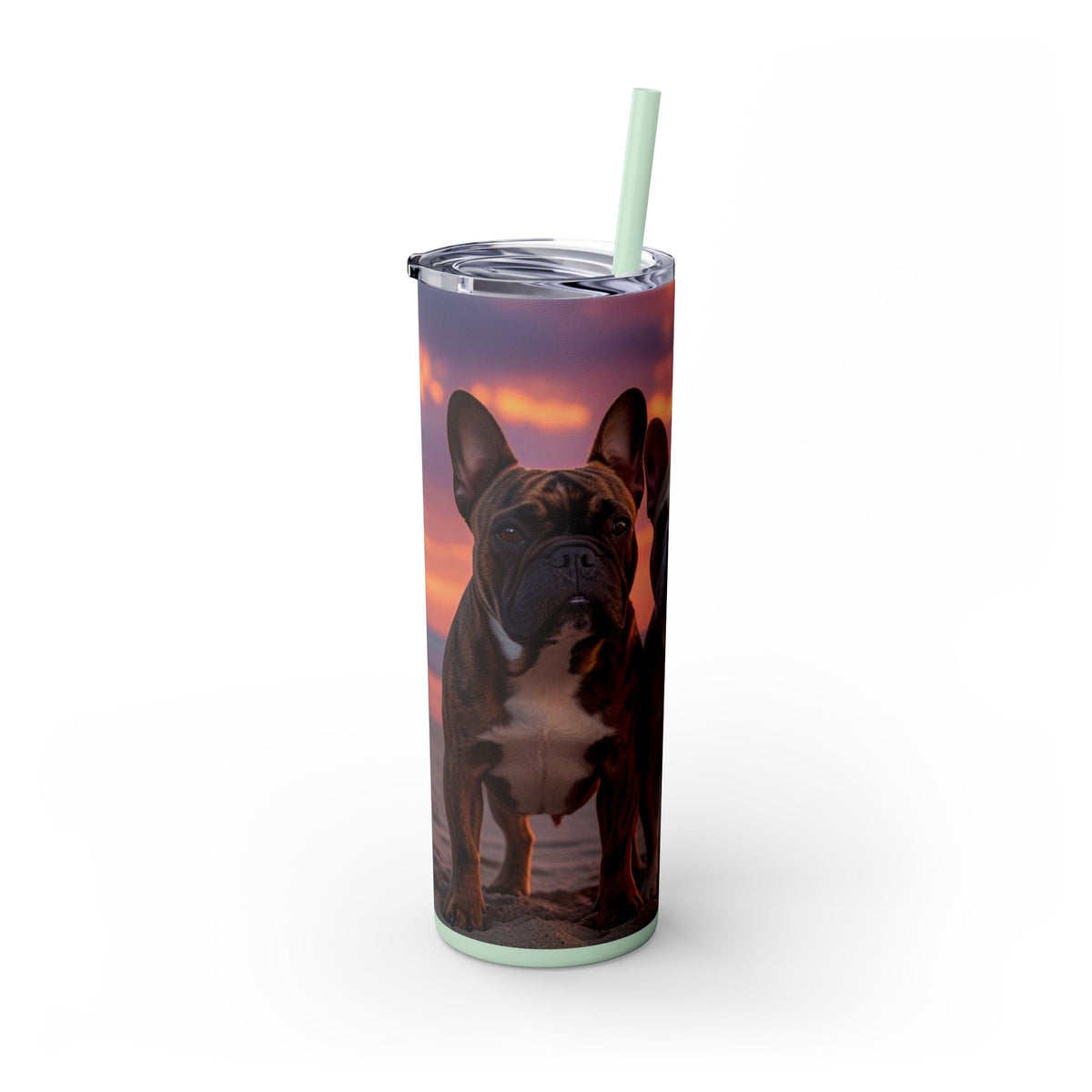Skinny Tumbler with Straw – 20 oz Stainless Steel Cup