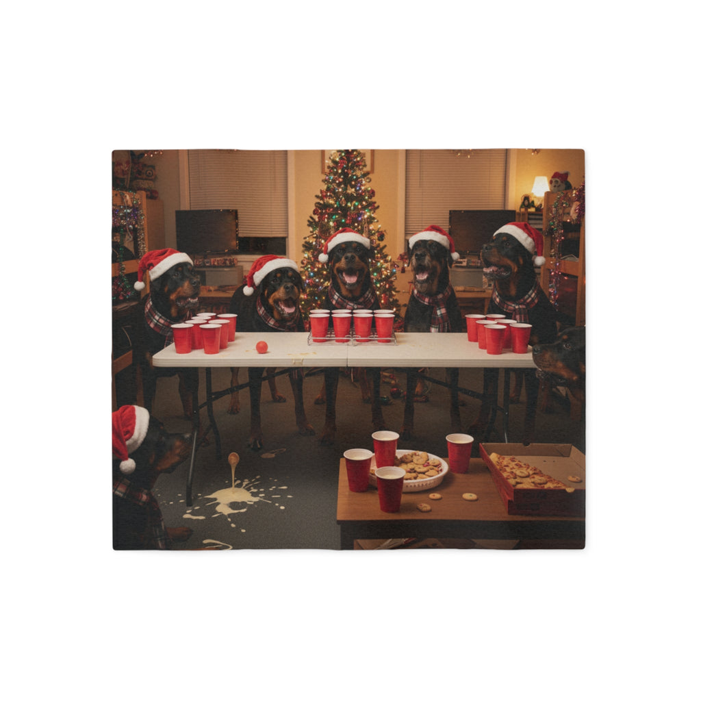 Rottweiler Holiday Party Blanket