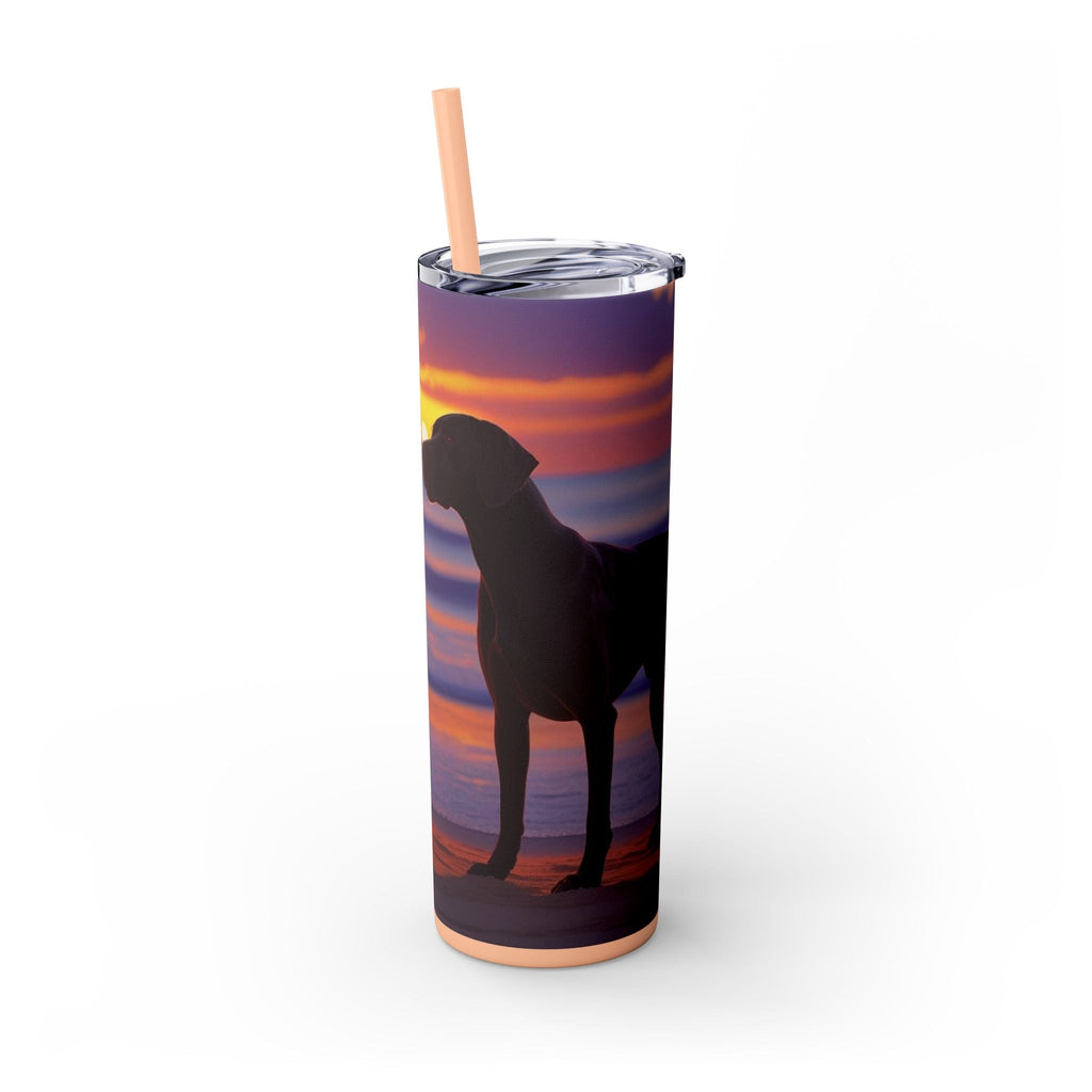 Skinny Tumbler with Straw – 20 oz Stainless Steel Cup