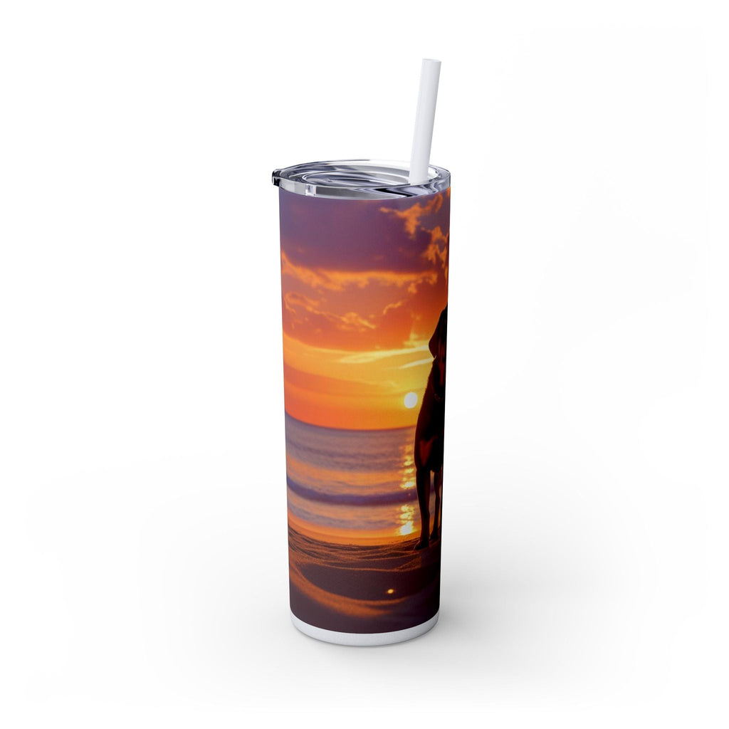 Skinny Tumbler with Straw – 20 oz Stainless Steel Cup