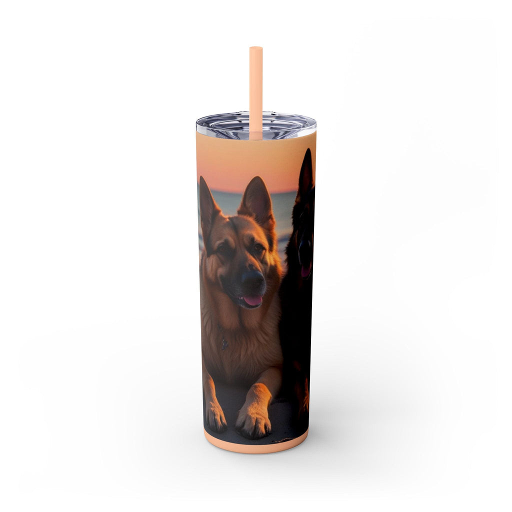 Skinny Tumbler with Straw – 20 oz Stainless Steel Cup