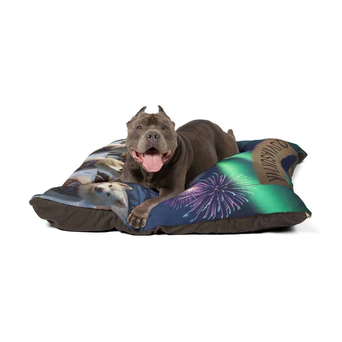 Northern Lights American Eskimo Dogs Pet Bed