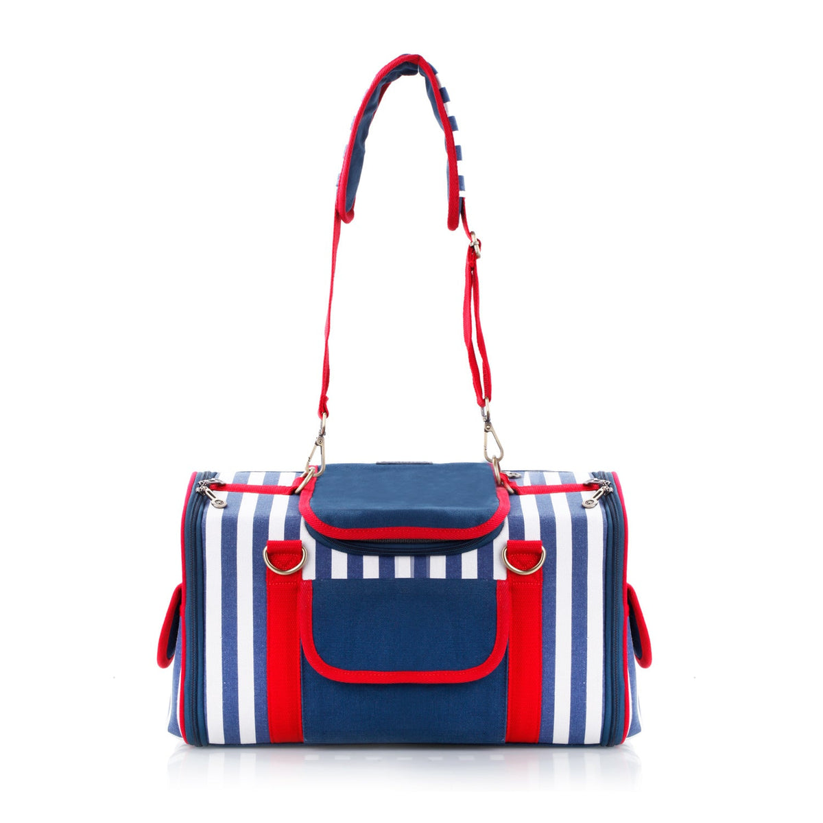 Nautical Striped Canvas Pet Carrier Bag