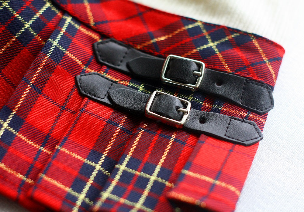 Plaid Dog Kilt Skirt Sweater