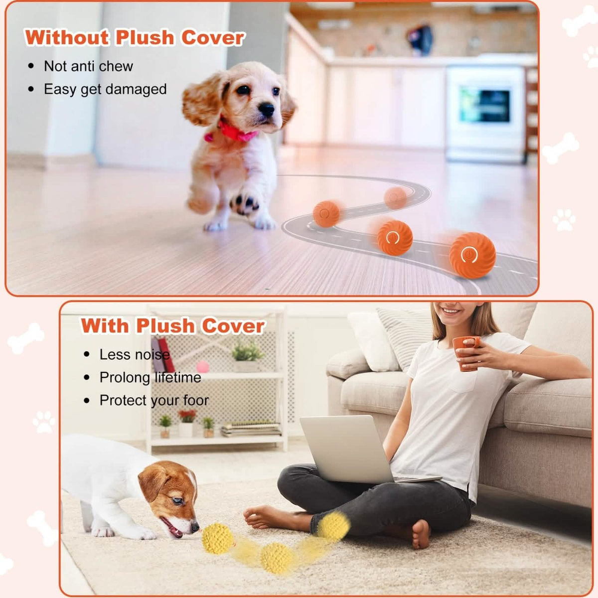 Smart Rolling & Bouncing Pet Ball – Motion-Activated