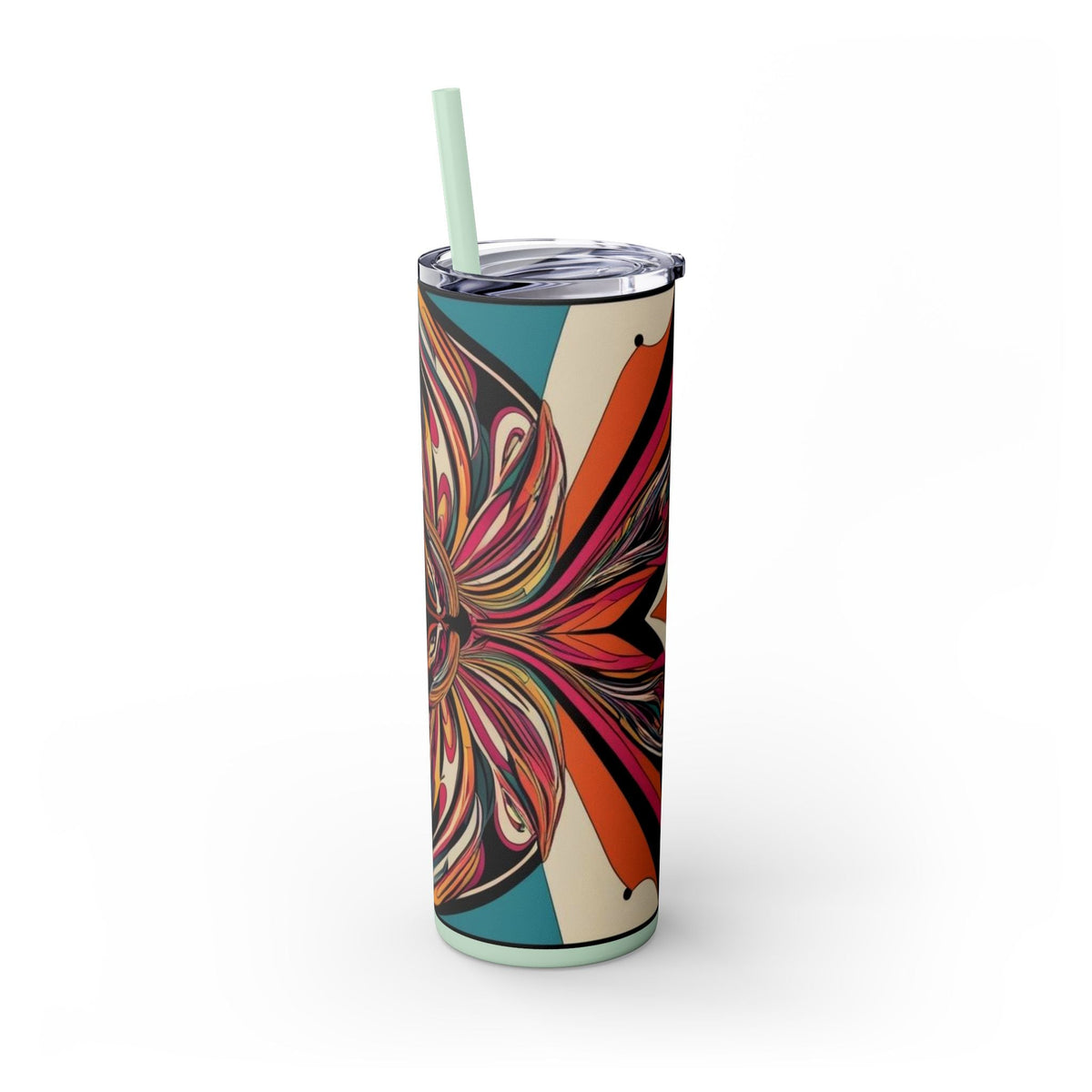 Skinny Tumbler with Straw – 20 oz Stainless Steel Cup