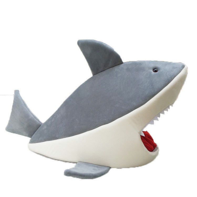 Shark Plush Pet Bed