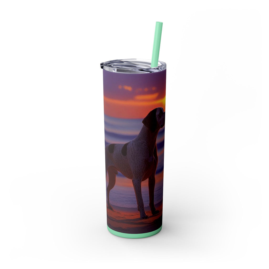 Skinny Tumbler with Straw – 20 oz Stainless Steel Cup