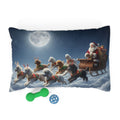 Santa's Poodle Powered Sleigh Pet Bed