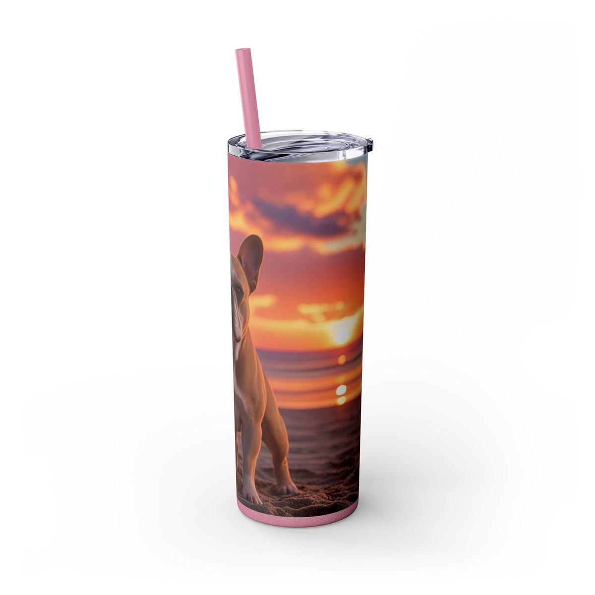 Skinny Tumbler with Straw – 20 oz Stainless Steel Cup