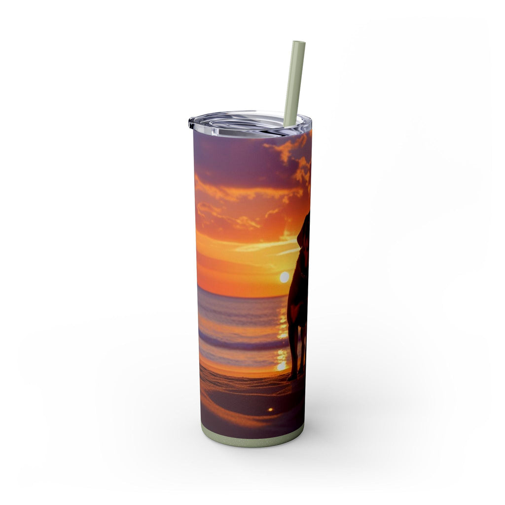 Skinny Tumbler with Straw – 20 oz Stainless Steel Cup