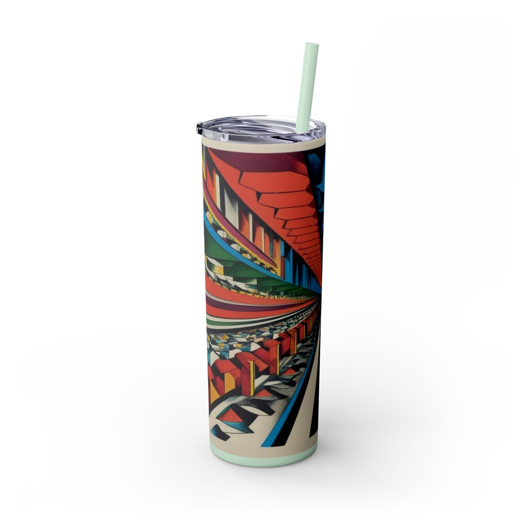 Skinny Tumbler with Straw – 20 oz Stainless Steel Cup