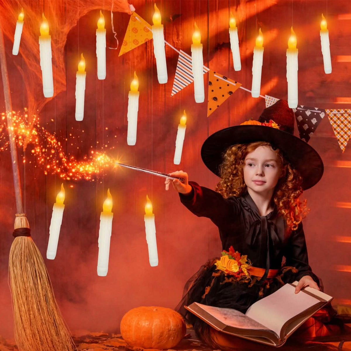 12-Pieces: Flameless LED Magic Floating Candles