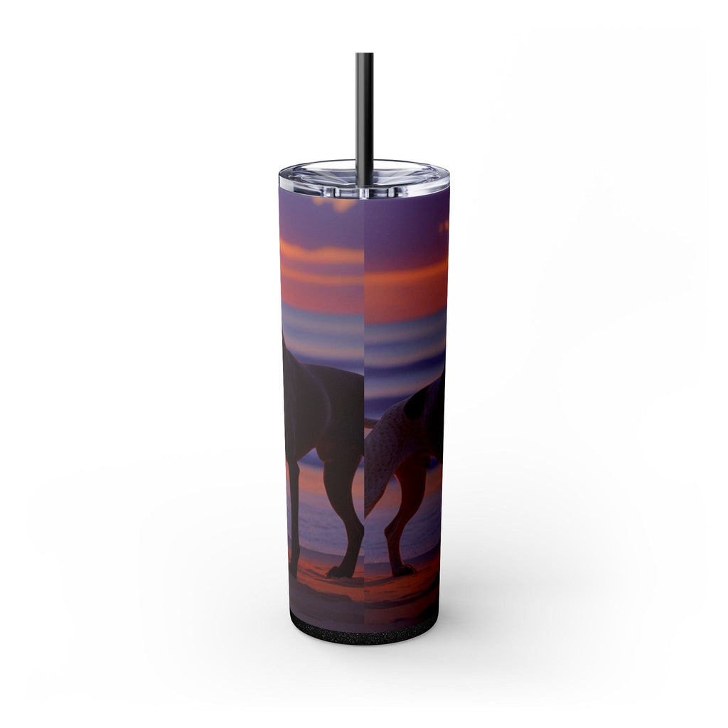 Skinny Tumbler with Straw – 20 oz Stainless Steel Cup