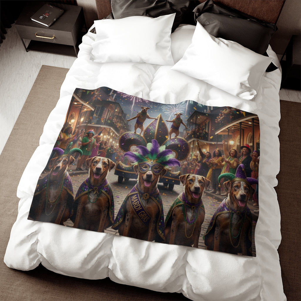 Mardi Gras Dog Parade Blanket