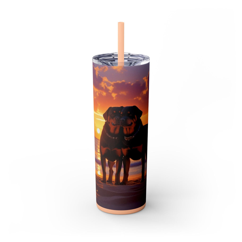 Skinny Tumbler with Straw – 20 oz Stainless Steel Cup