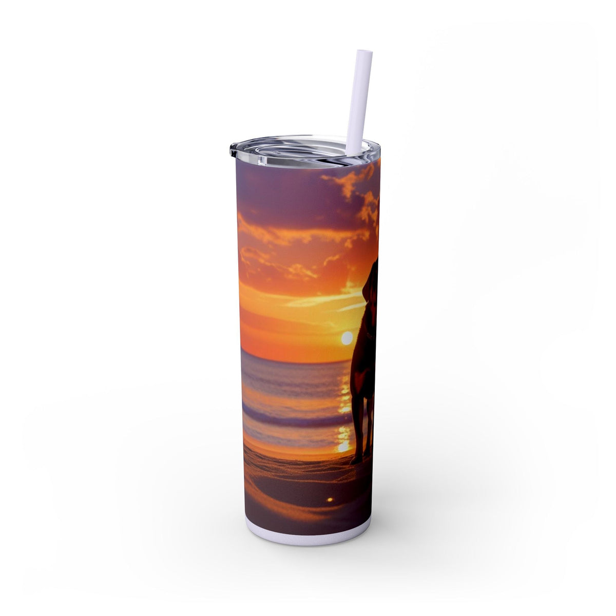 Skinny Tumbler with Straw – 20 oz Stainless Steel Cup