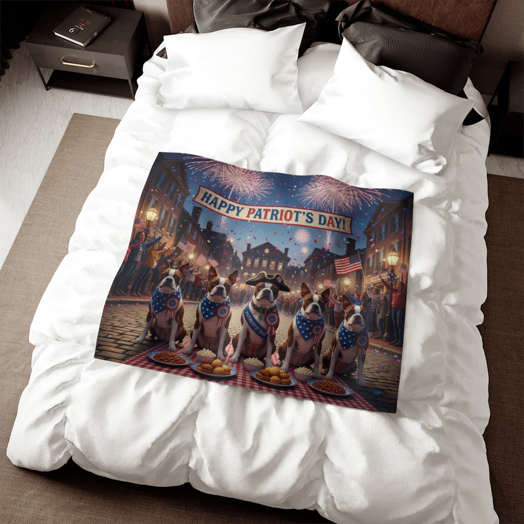 Patriot's Day Patriotic Dogs Blanket