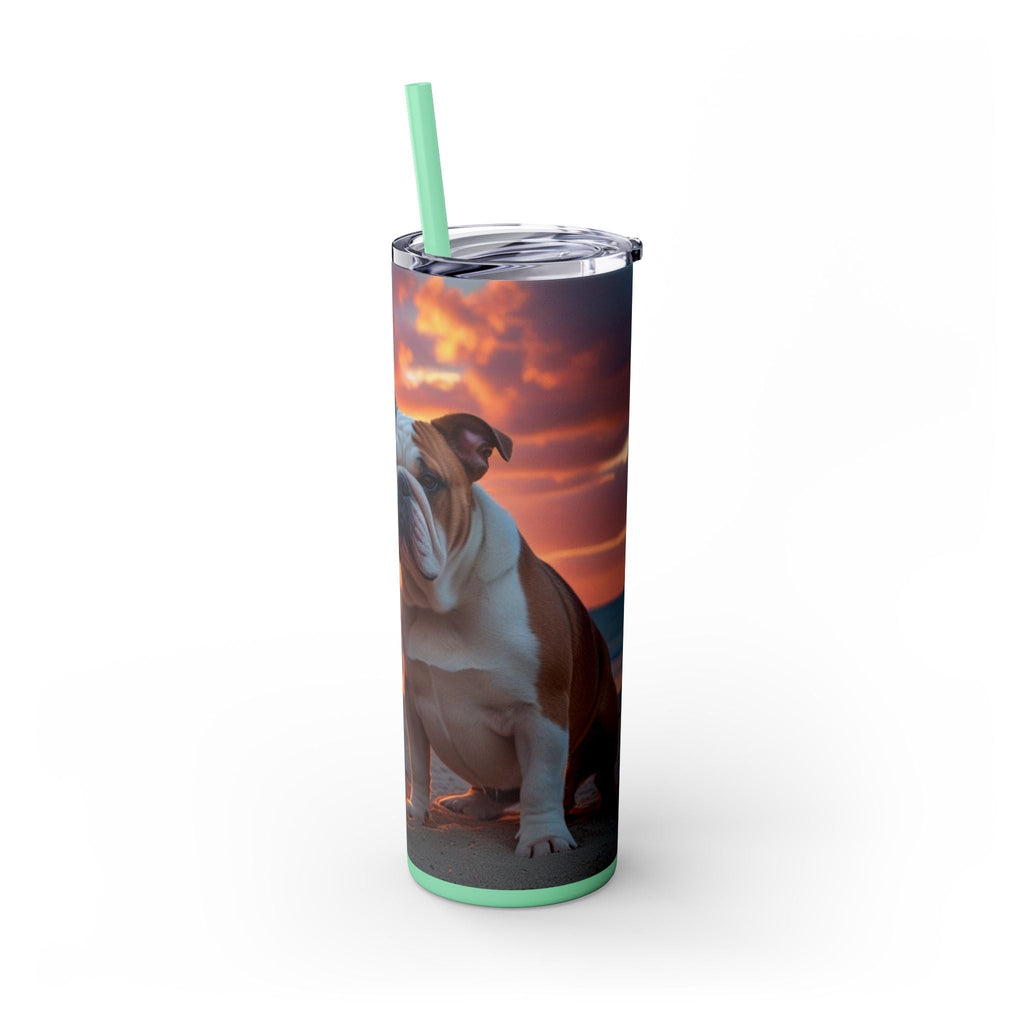 Skinny Tumbler with Straw – 20 oz Stainless Steel Cup
