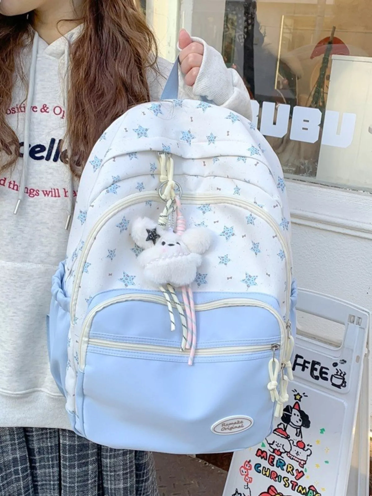 Star Pattern Lightweight Backpack Bag