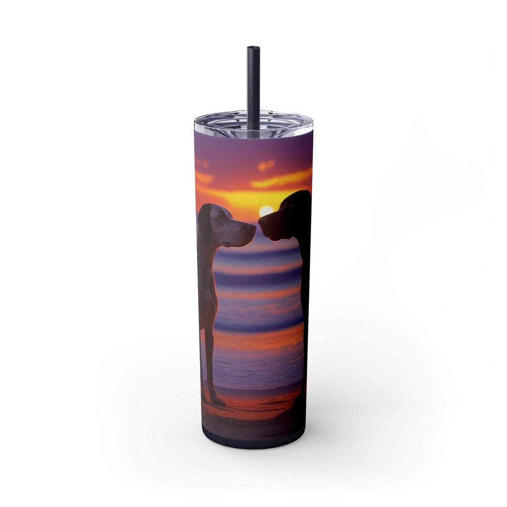 Skinny Tumbler with Straw – 20 oz Stainless Steel Cup