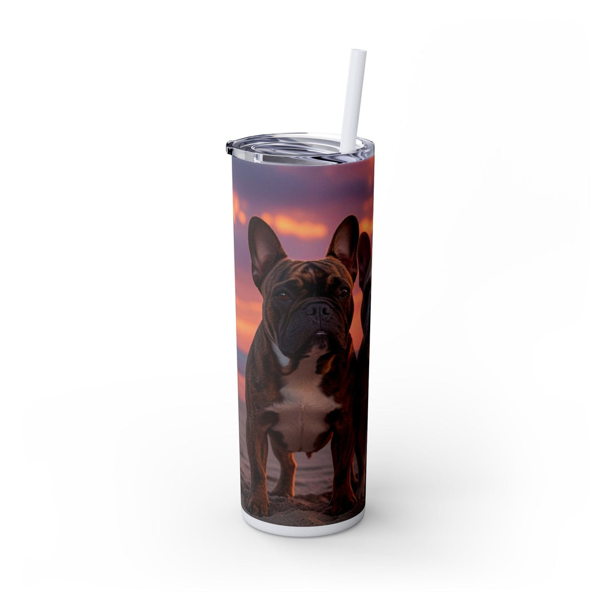 Skinny Tumbler with Straw – 20 oz Stainless Steel Cup