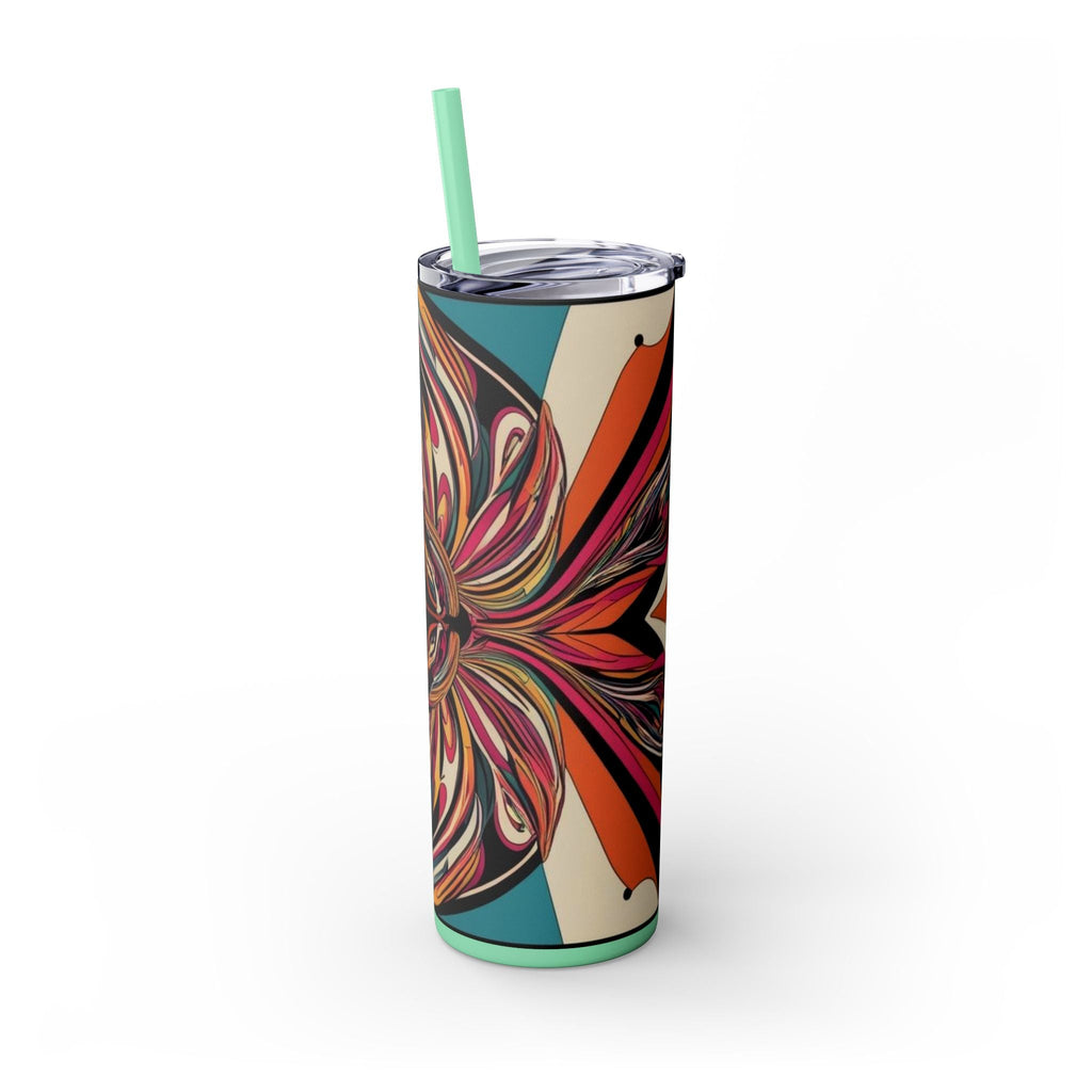 Skinny Tumbler with Straw – 20 oz Stainless Steel Cup