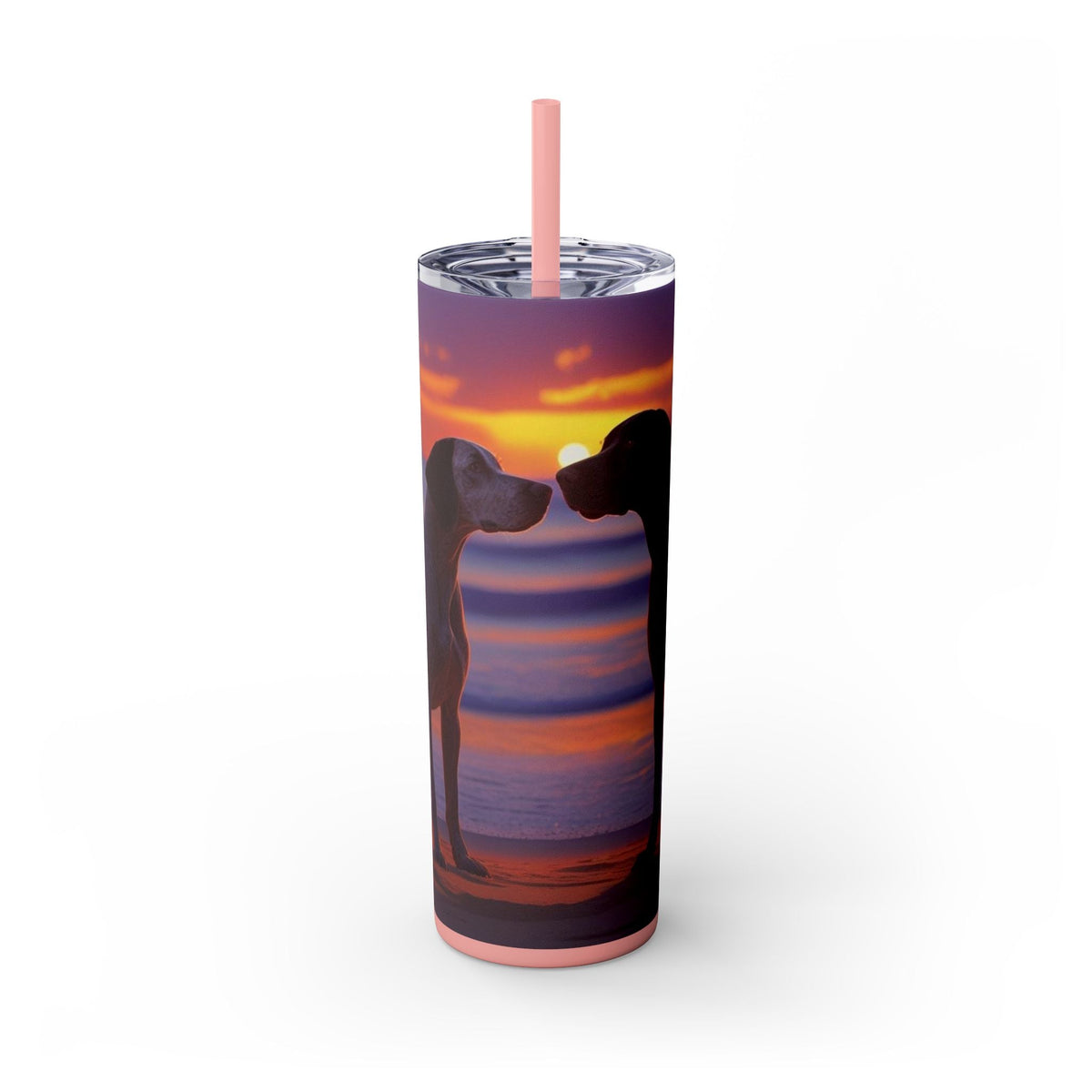 Skinny Tumbler with Straw – 20 oz Stainless Steel Cup