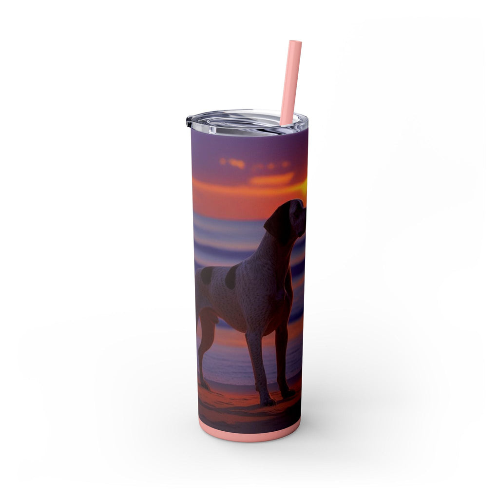 Skinny Tumbler with Straw – 20 oz Stainless Steel Cup