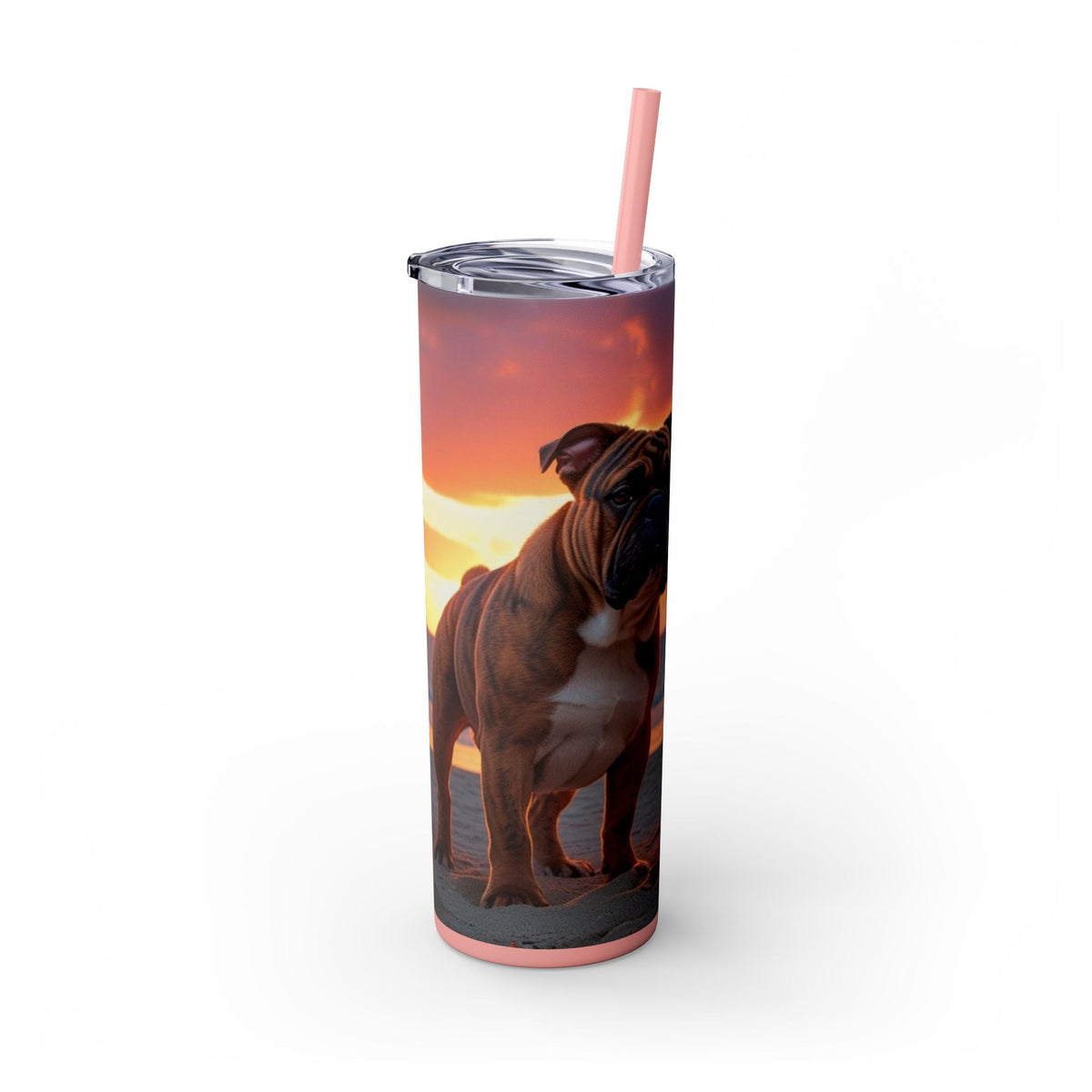 Skinny Tumbler with Straw – 20 oz Stainless Steel Cup