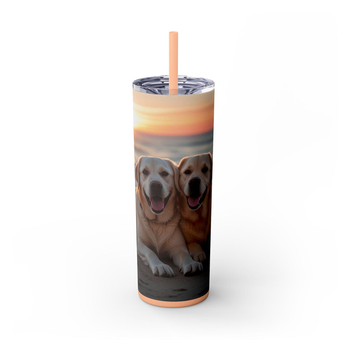 Skinny Tumbler with Straw – 20 oz Stainless Steel Cup