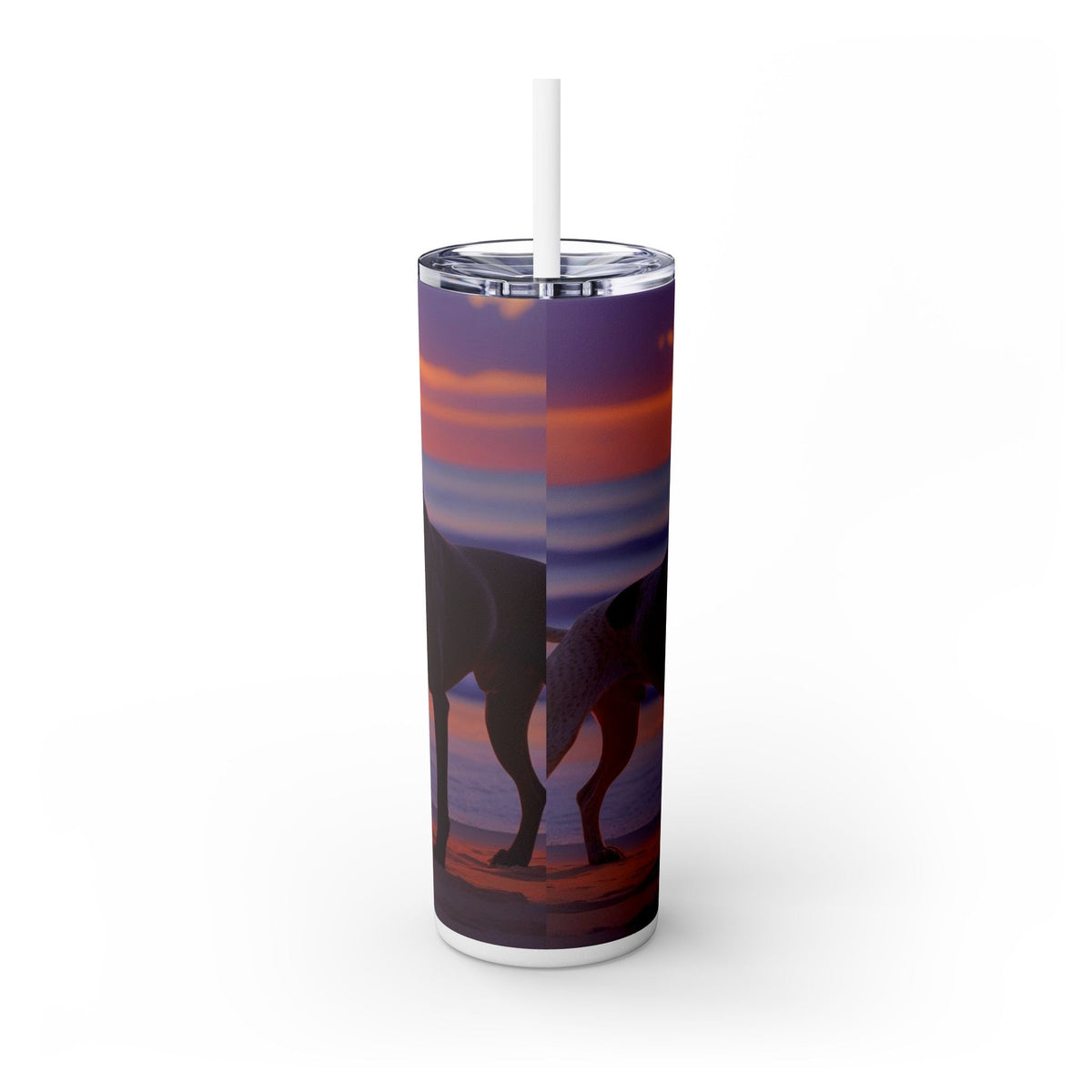 Skinny Tumbler with Straw – 20 oz Stainless Steel Cup