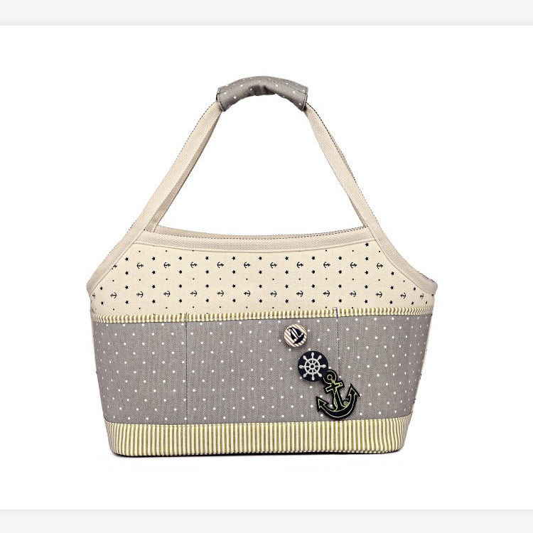 Nautical Canvas Pet Carrier Tote