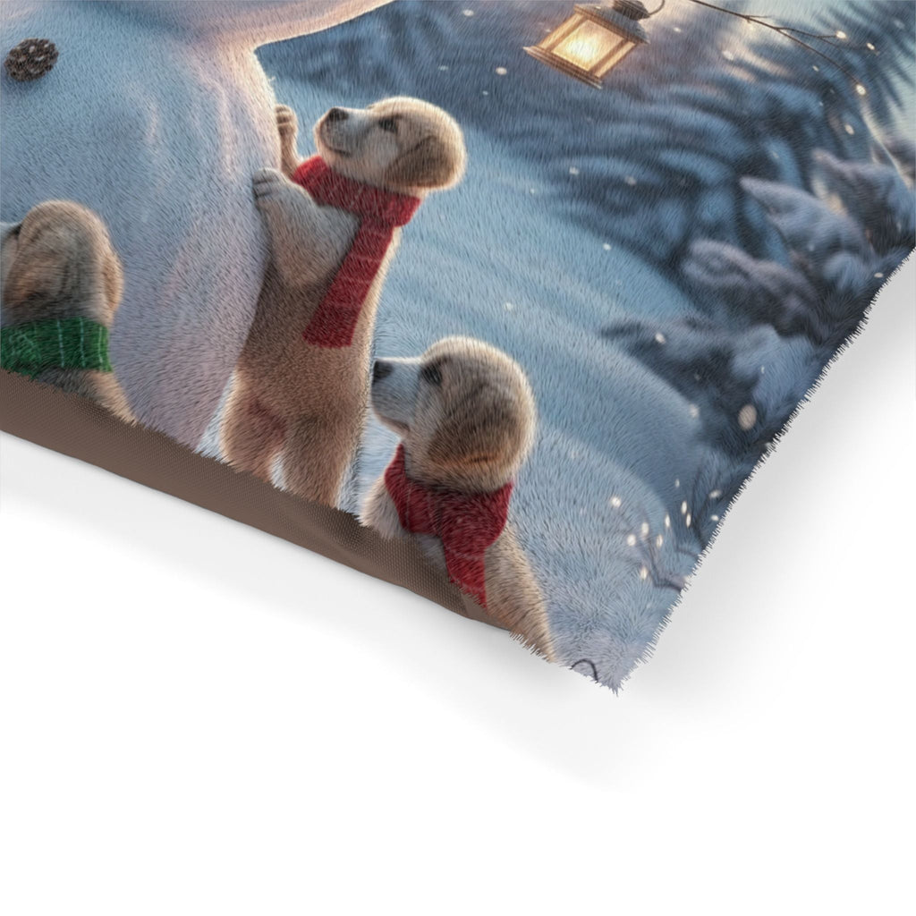 Holiday Snowman Dog Pet Bed
