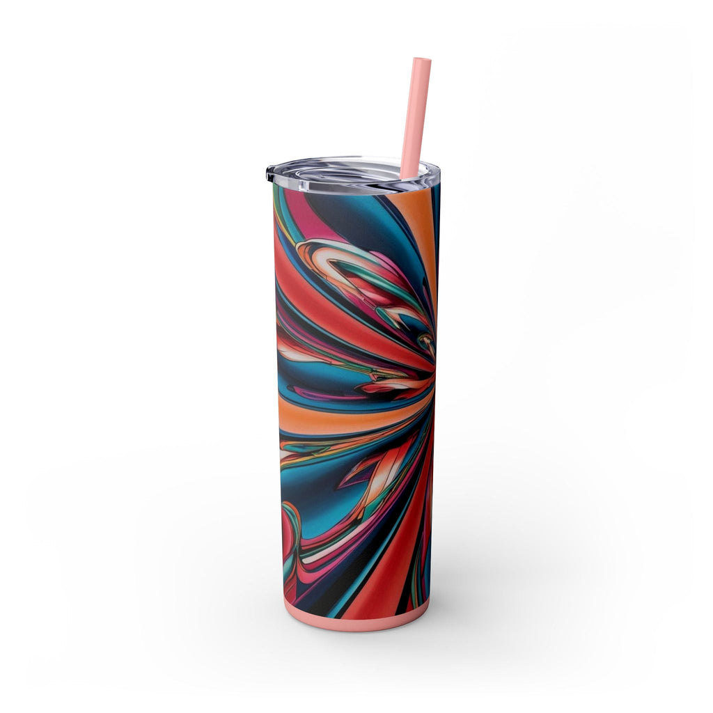 Skinny Tumbler with Straw – 20 oz Stainless Steel Cup
