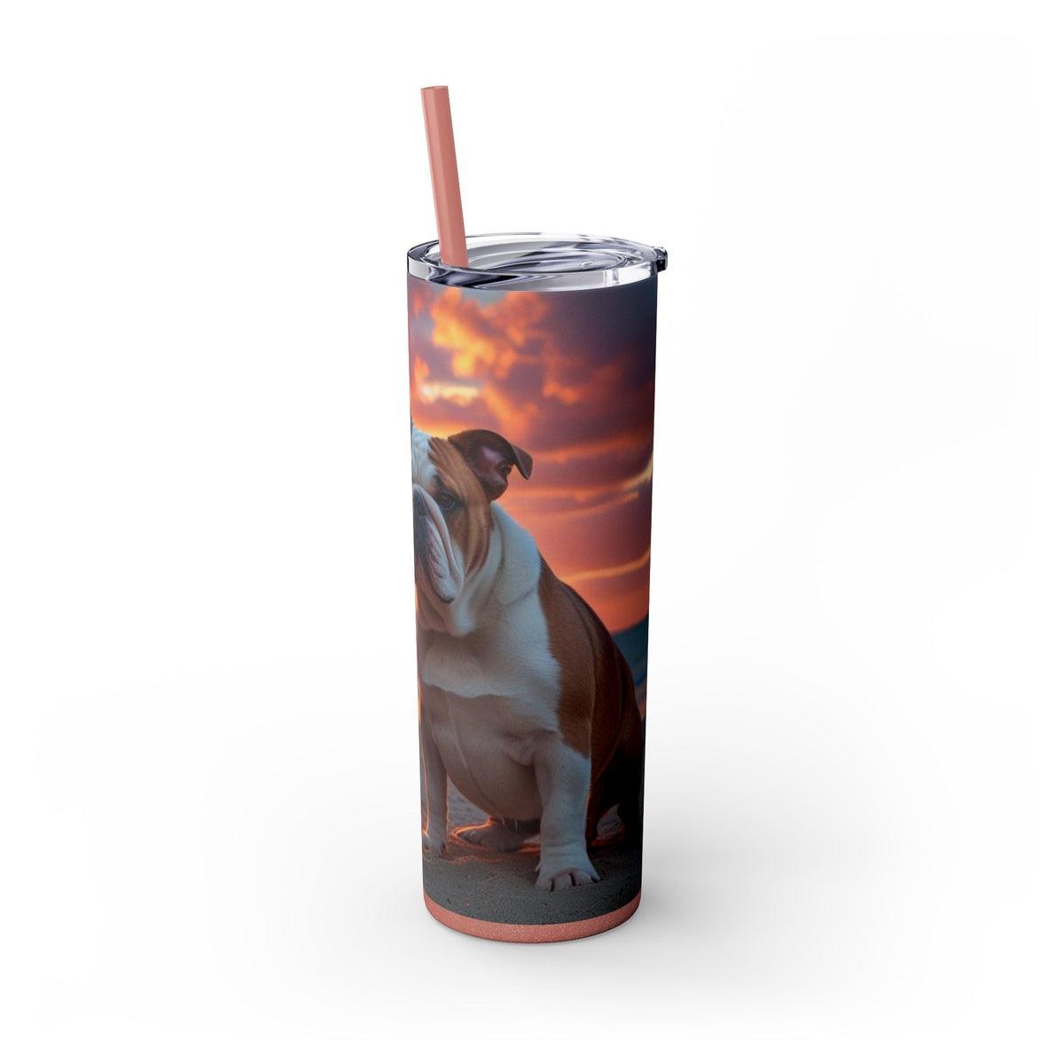 Skinny Tumbler with Straw – 20 oz Stainless Steel Cup