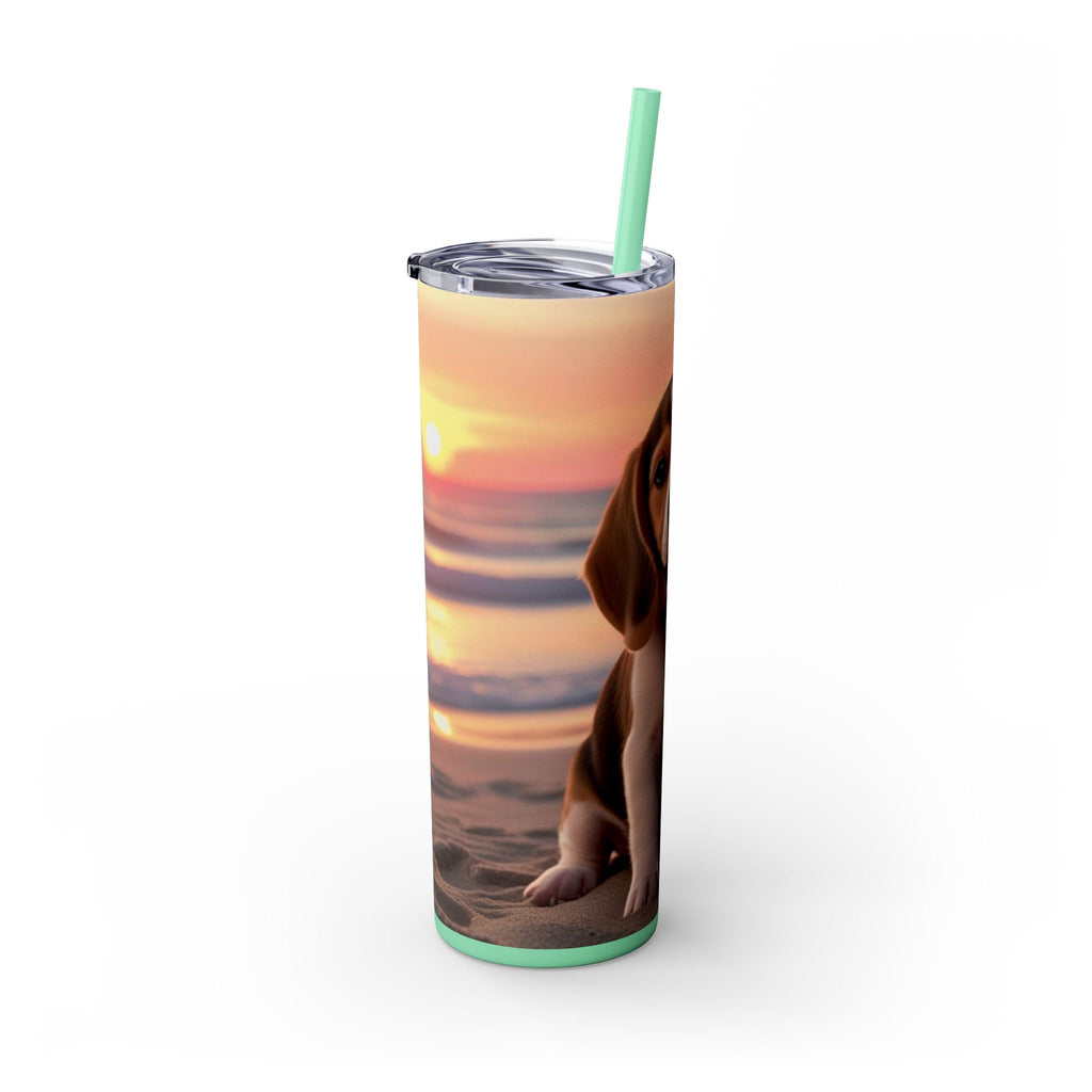 Skinny Tumbler with Straw – 20 oz Stainless Steel Cup
