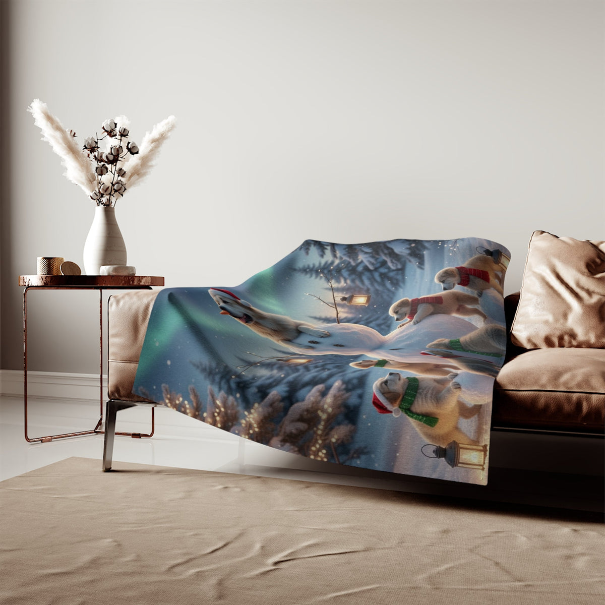 Holiday Snowman Dog Blanket