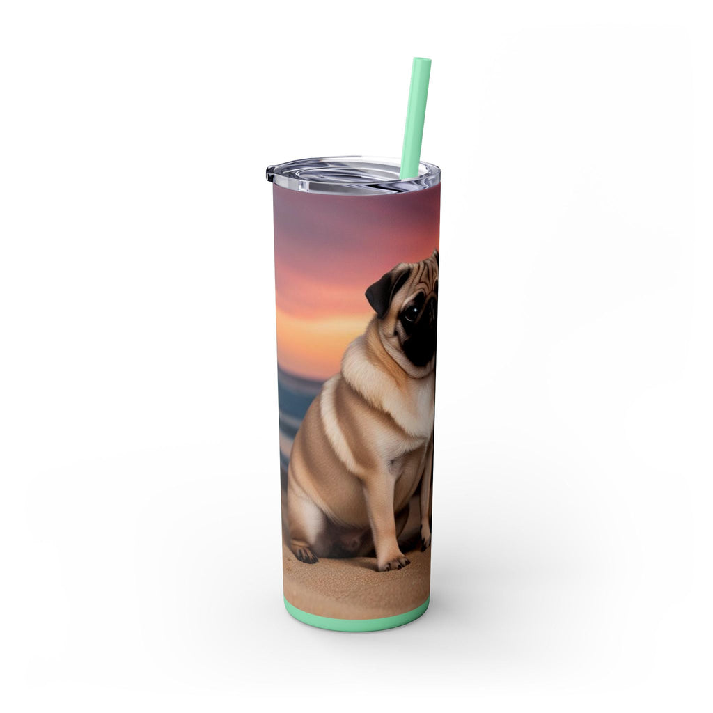 Skinny Tumbler with Straw – 20 oz Stainless Steel Cup