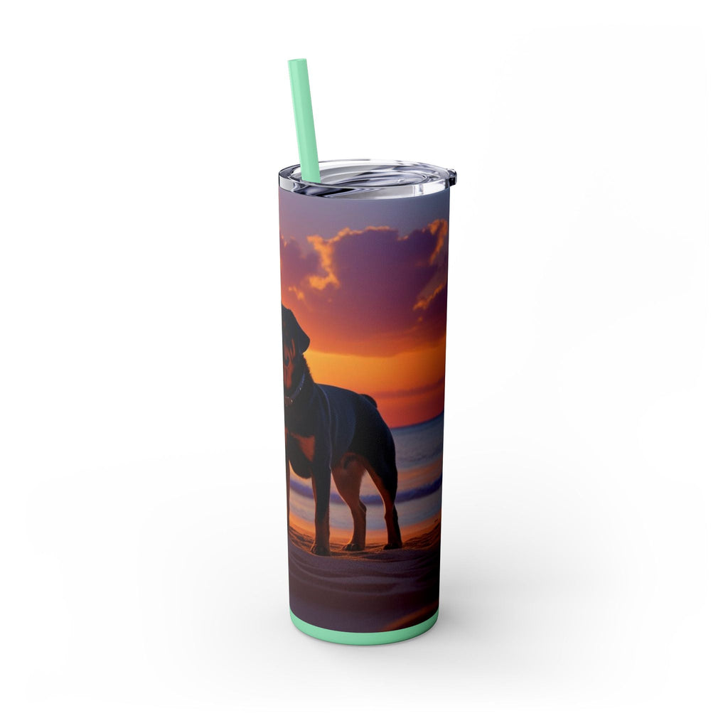 Skinny Tumbler with Straw – 20 oz Stainless Steel Cup