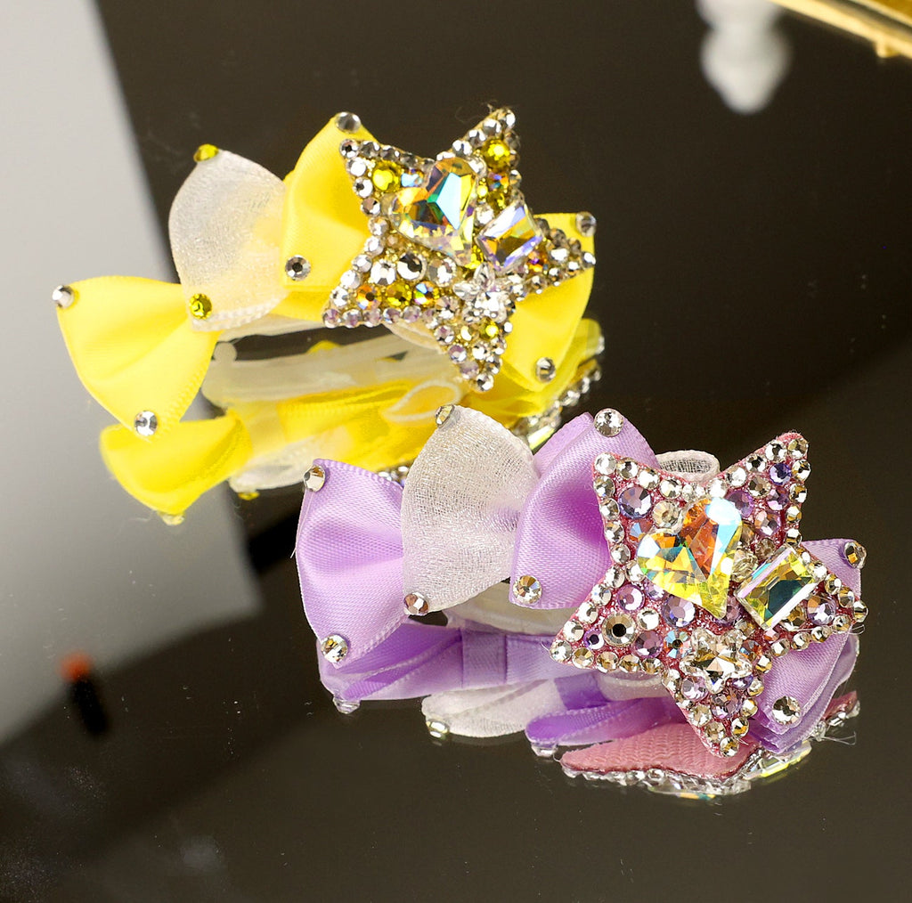 Crystal Star Pet Bow Hair Clip