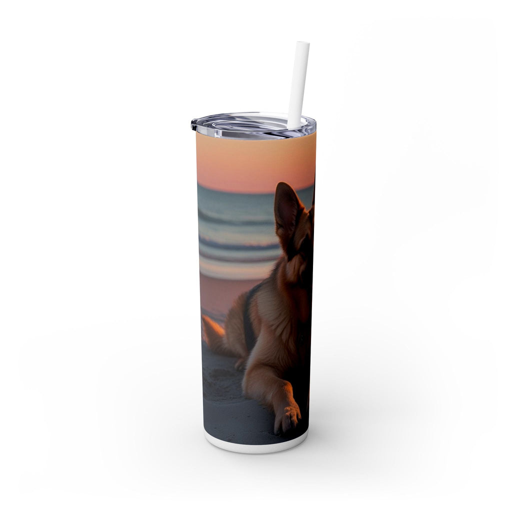 Skinny Tumbler with Straw – 20 oz Stainless Steel Cup