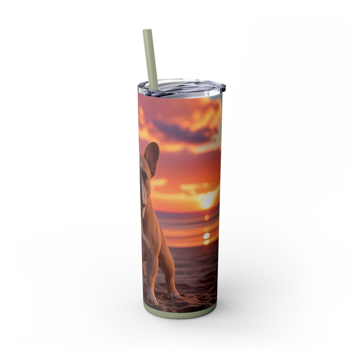 Skinny Tumbler with Straw – 20 oz Stainless Steel Cup
