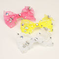 Lace Rhinestone Pet Bow Hair Clip