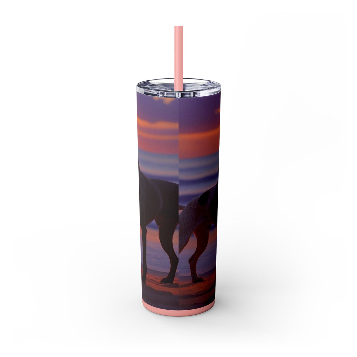Skinny Tumbler with Straw – 20 oz Stainless Steel Cup