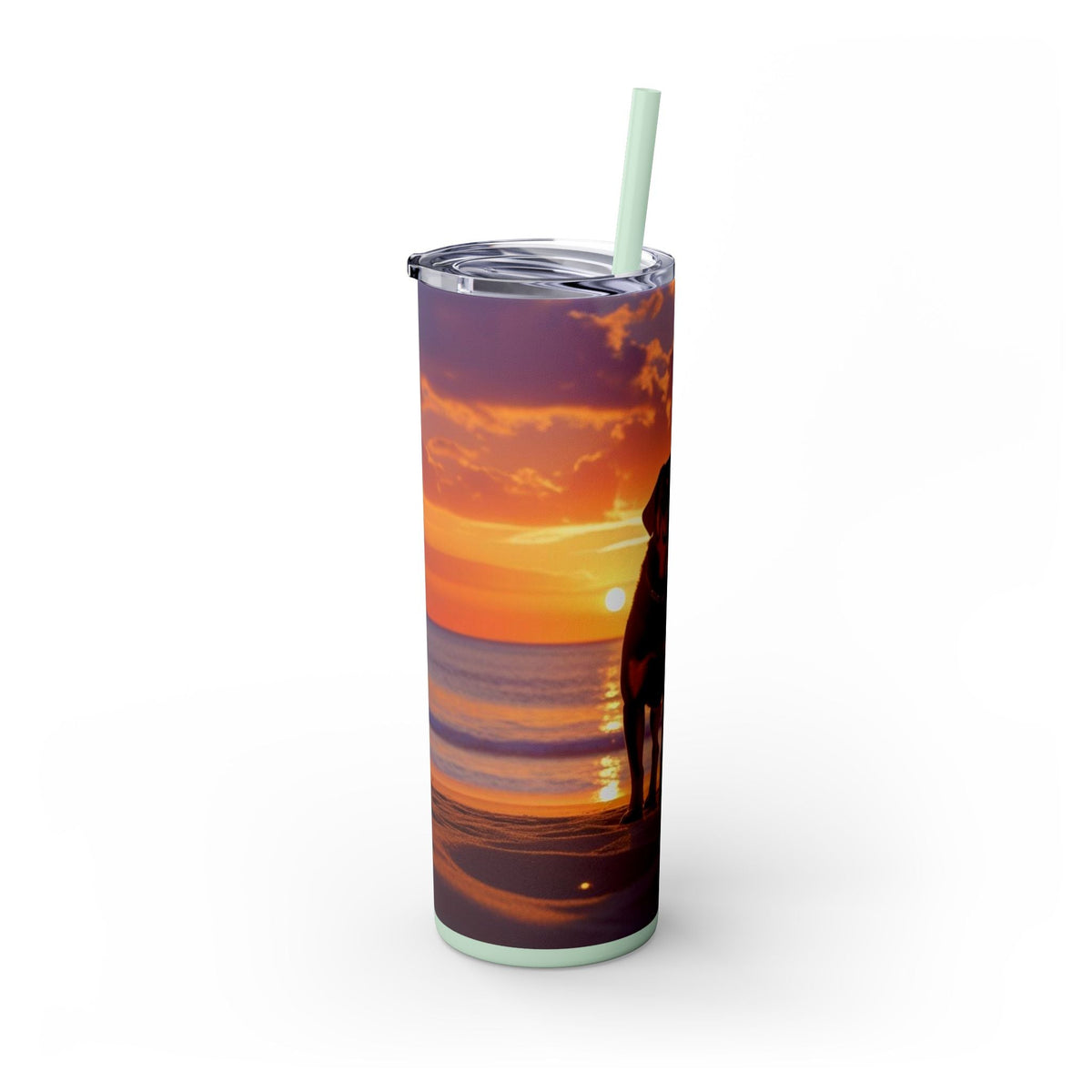 Skinny Tumbler with Straw – 20 oz Stainless Steel Cup