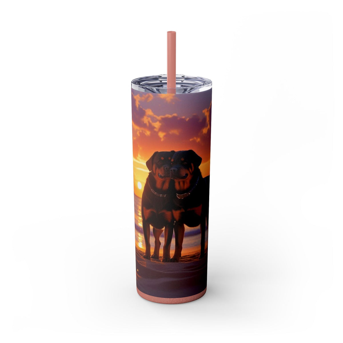 Skinny Tumbler with Straw – 20 oz Stainless Steel Cup